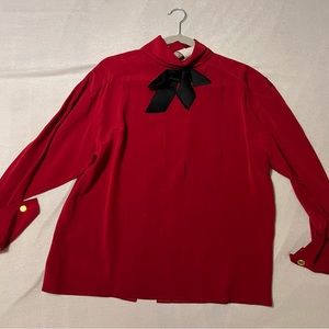 Vintage Red CHANEL Blouse